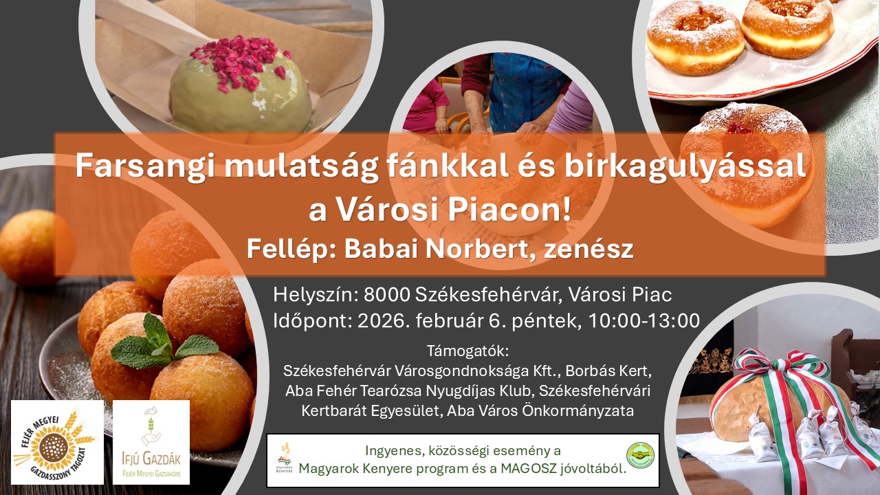 Farsangi mulatság fánkkal és birkagulyással a Városi Piacon